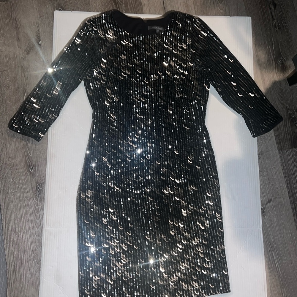Julia Jordan Black Sequin Cocktail mini Dress Size 8